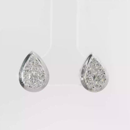 0.70CT Diamond 14k White Gold Earring