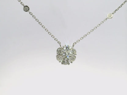 1.61CT Diamond Pendant 14k White Gold