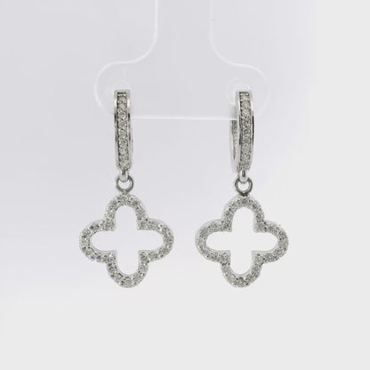 0.58CT Diamond 14k White Gold Earring