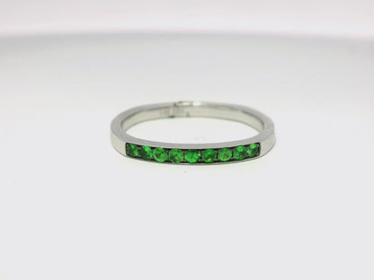 0.16CT Tsavorite Ring 14k White Gold