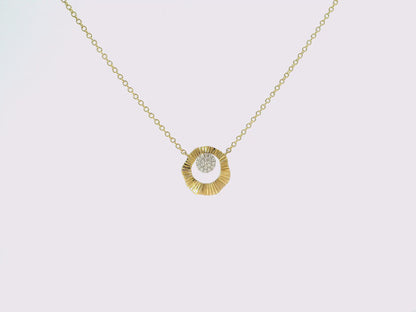 0.06CT Diamond Pendant 14k Gold