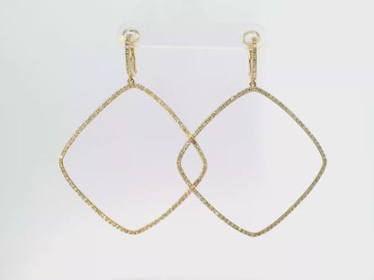 1.59CT Diamond Earring 18k Yellow Gold