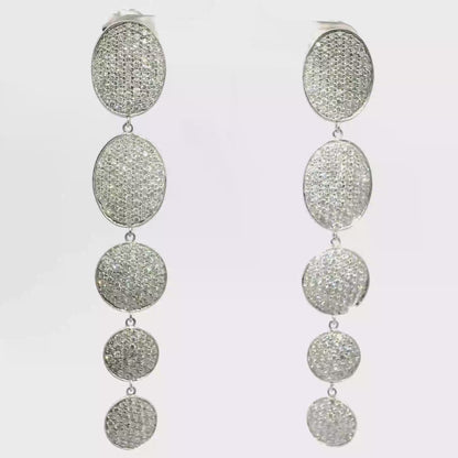 5.50CT Diamond 14k White Gold Earring