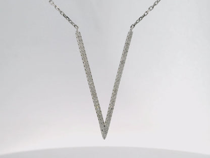 0.36CT Diamond Pendant 14k White Gold