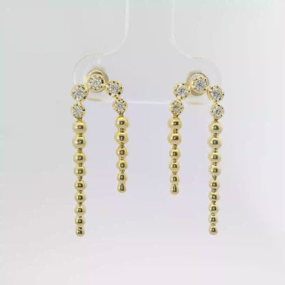0.33CT Diamond 14k Yellow Gold Earring
