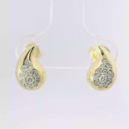 0.25CT Diamond 14k Yellow Gold Earring