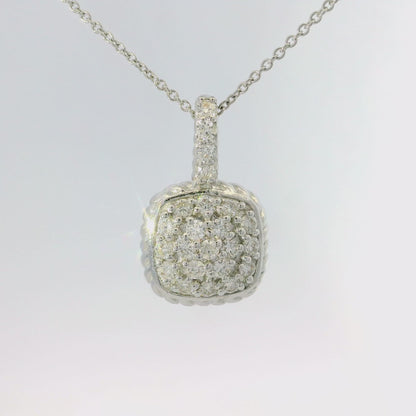 0.42CT Diamond Pendant 14k White Gold