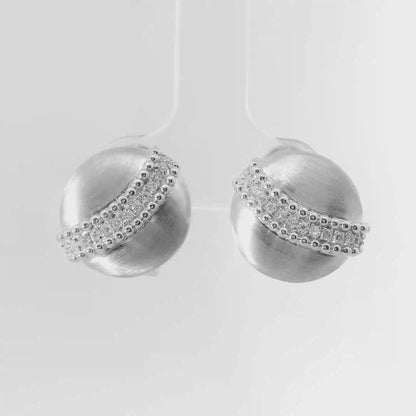 0.22CT Diamond 14k White Gold Earring