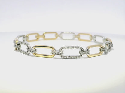 1.12CT Diamond Bracelet 14k Yellow Gold