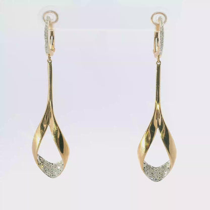 0.41CT Diamond Earring 14k Rose Gold