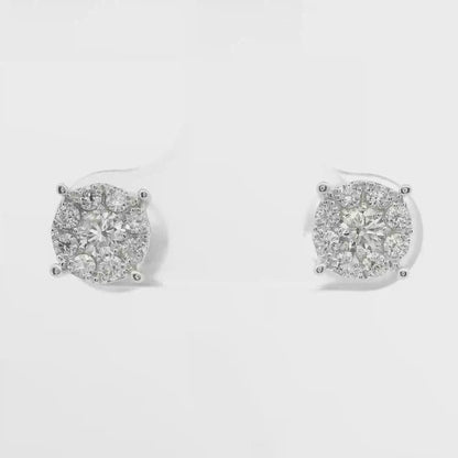 0.51CT Diamond Earring 14k White Gold