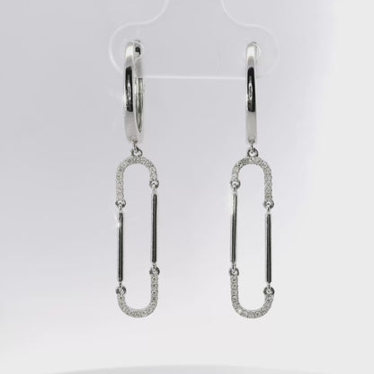 0.16CT Diamond 14k White Gold Earring