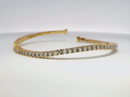 1.80CT Diamond Bangle 14k Rose Gold