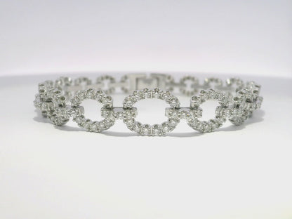 3.31CT Diamond Bracelet 14k White Gold