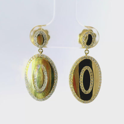 0.61CT Diamond Earring 14k Yellow Gold