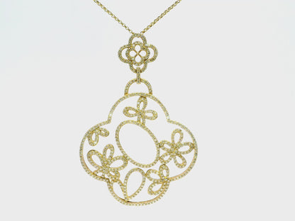 1.85CT Diamond Pendant 14k Yellow Gold