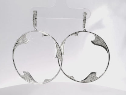 0.56CT Diamond 14k white Gold Earring