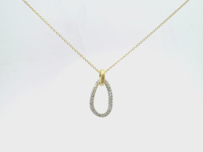 0.20CT Diamond Pendant 14k Yellow Gold