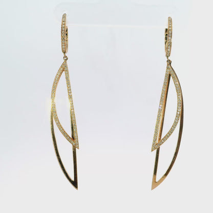 0.44Ct Diamond Earring 14k Rose Gold