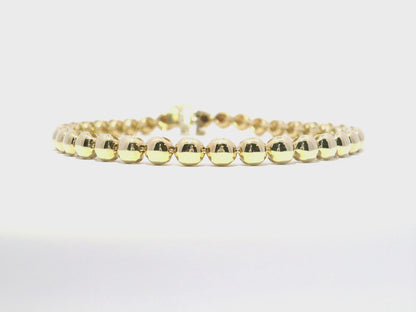 Plain Ball Bracelet 14k Yellow Gold