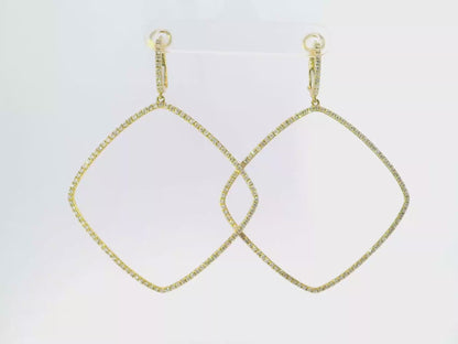 1.55CT Diamond Earring 18k Yellow Gold