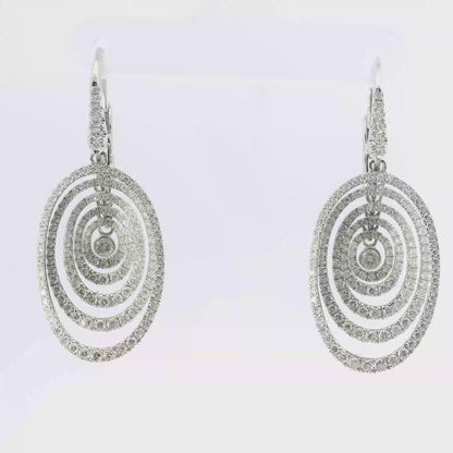 2.32CT Diamond Earring 14k White Gold