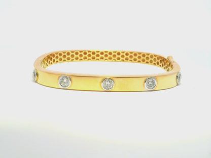 1.19CT Diamond Bangle 18k Rose Gold