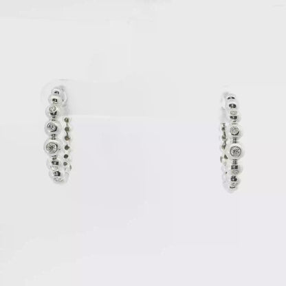0.20CT Diamond Hoop Earrings 18k Yellow Gold