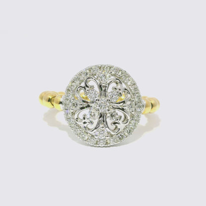 0.66CT Diamond Ring 18k Yellow Gold