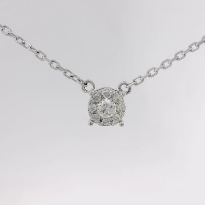 0.42CT Diamond Pendant 18k White Gold