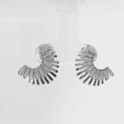 0.34CT Diamond  14k White Gold Earring