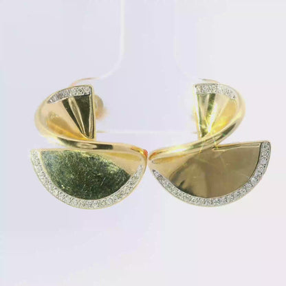 0.21CT Diamond 14k Yellow Gold Earring