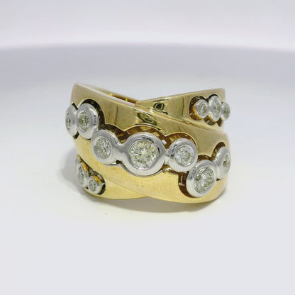 0.68CT Diamond Ring 18K Yellow Gold