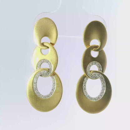 0.19CT Diamond 14k Yellow Gold Earring