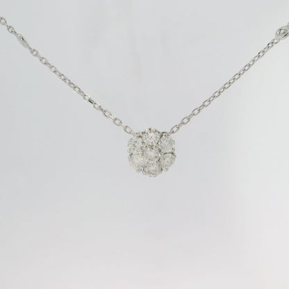 1.07CT Diamond Pendant 14k White Gold