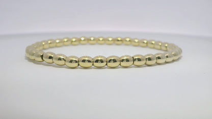 Plain Stretch Bangle 14k Yellow Gold