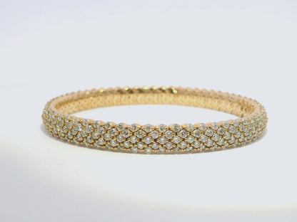 6.81Ct Diamond Bangle 18k Rose Gold
