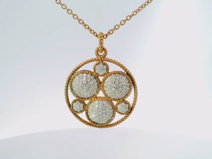 2.07CT Diamond Pendant 14k Rose Gold