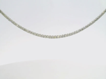 4.85CT Round Cut Dimaond 4 Prong Tennis Necklace 14K White Gold