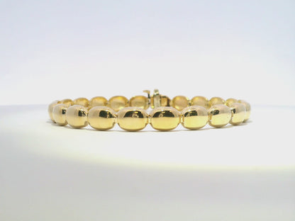 Plain Beaded 14k Yellow Gold Bracelet