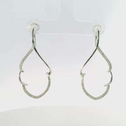 0.54CT Diamond 14k White Gold Earring