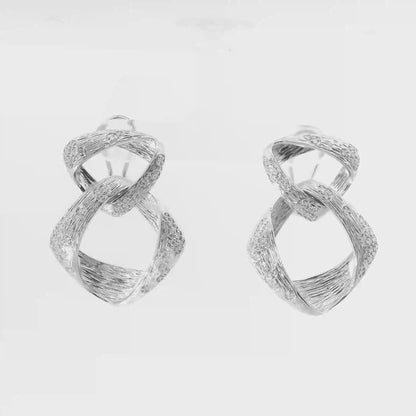 0.52CT Diamond Earring 14k White Gold