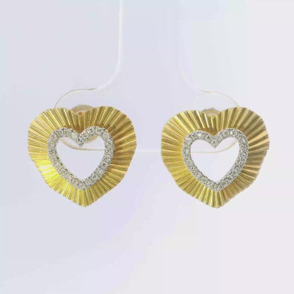 0.16CT Diamond 14k Yellow Gold Earring