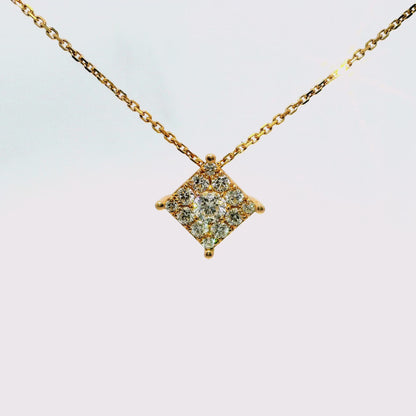 0.59CT Diamond Pendant 14k Rose Gold