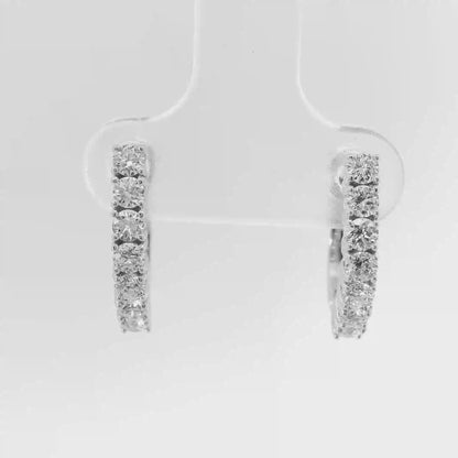 0.68CT Diamond 14k White Gold Earring