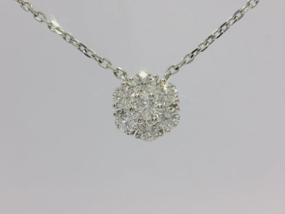0.86CT Diamond Pendant 14k White Gold