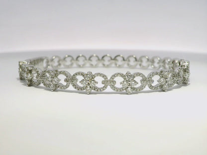 1.60CT Diamond Bangle 18k White Gold