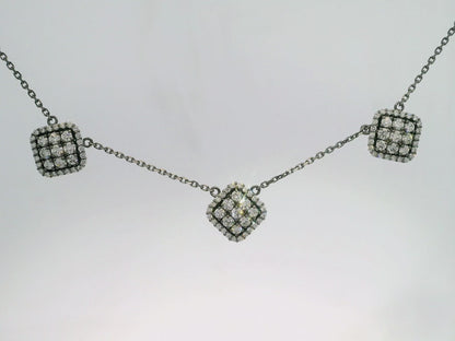 1.51CT Diamond Pendant 14k White Gold