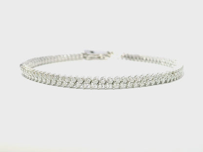 2.74CT Diamond Bracelet 14k White Gold