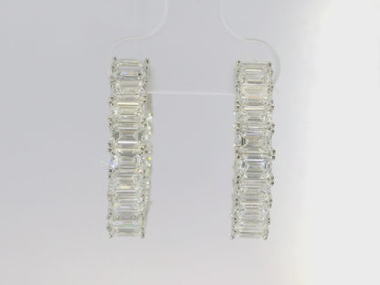 9.00CT Lab Diamond Earring 14k White Gold
